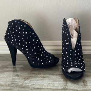 INC Tiara Open Front Ankle Boots